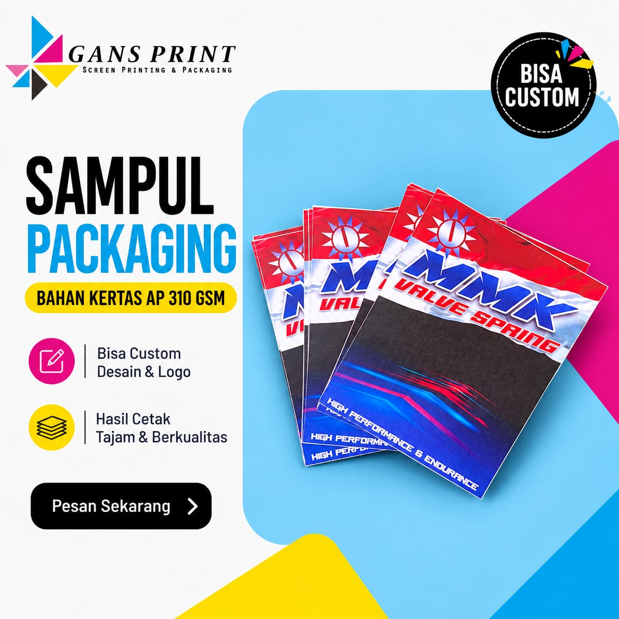 Sampul Packaging Sleeve Dus Makanan & Box Custom - GansPrint